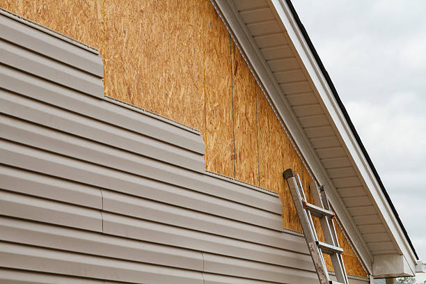 Professional Emergency Siding Repair technician working in Martinsville, IN